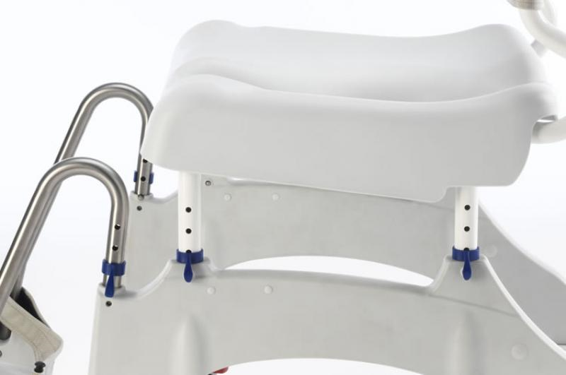 Attendant propelled shower commode chair