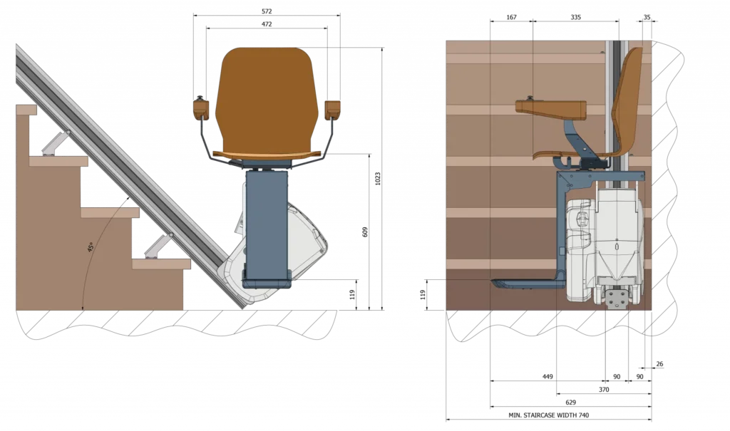 Straight UP.Lift configuration